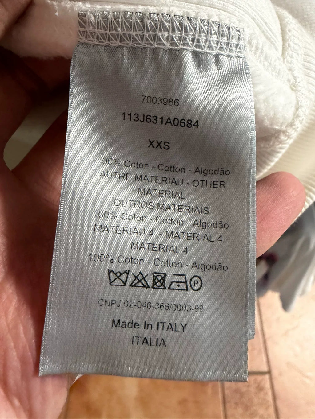 Dior White Logo Printed Hooded Sweater