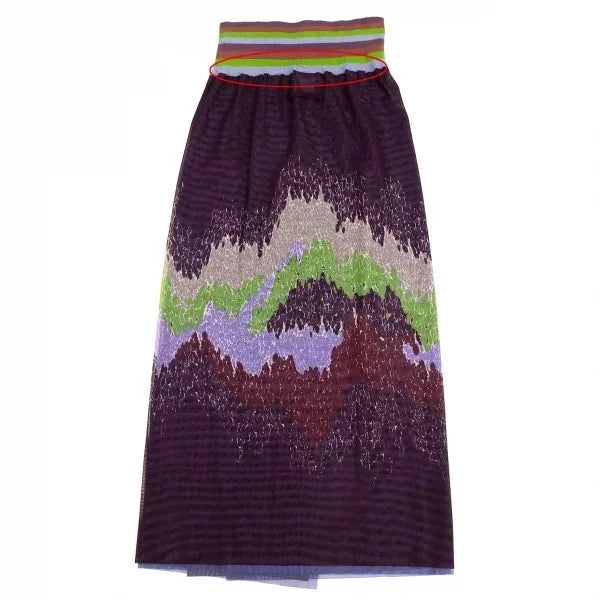 Jean Paul Gaultier Vintage Dark Floral Mesh Skirt