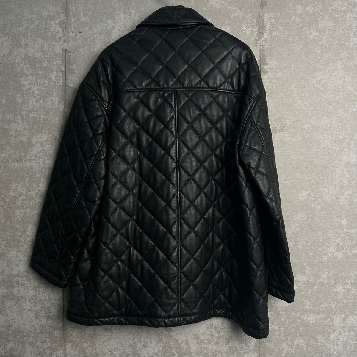 Balenciaga Black Sheepskin Quilted Jacket