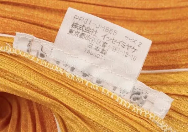Issey Miyake Vintage Orange Striped Pleated Dress