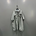 Prada Silver Hooded Triangle Logo Cape