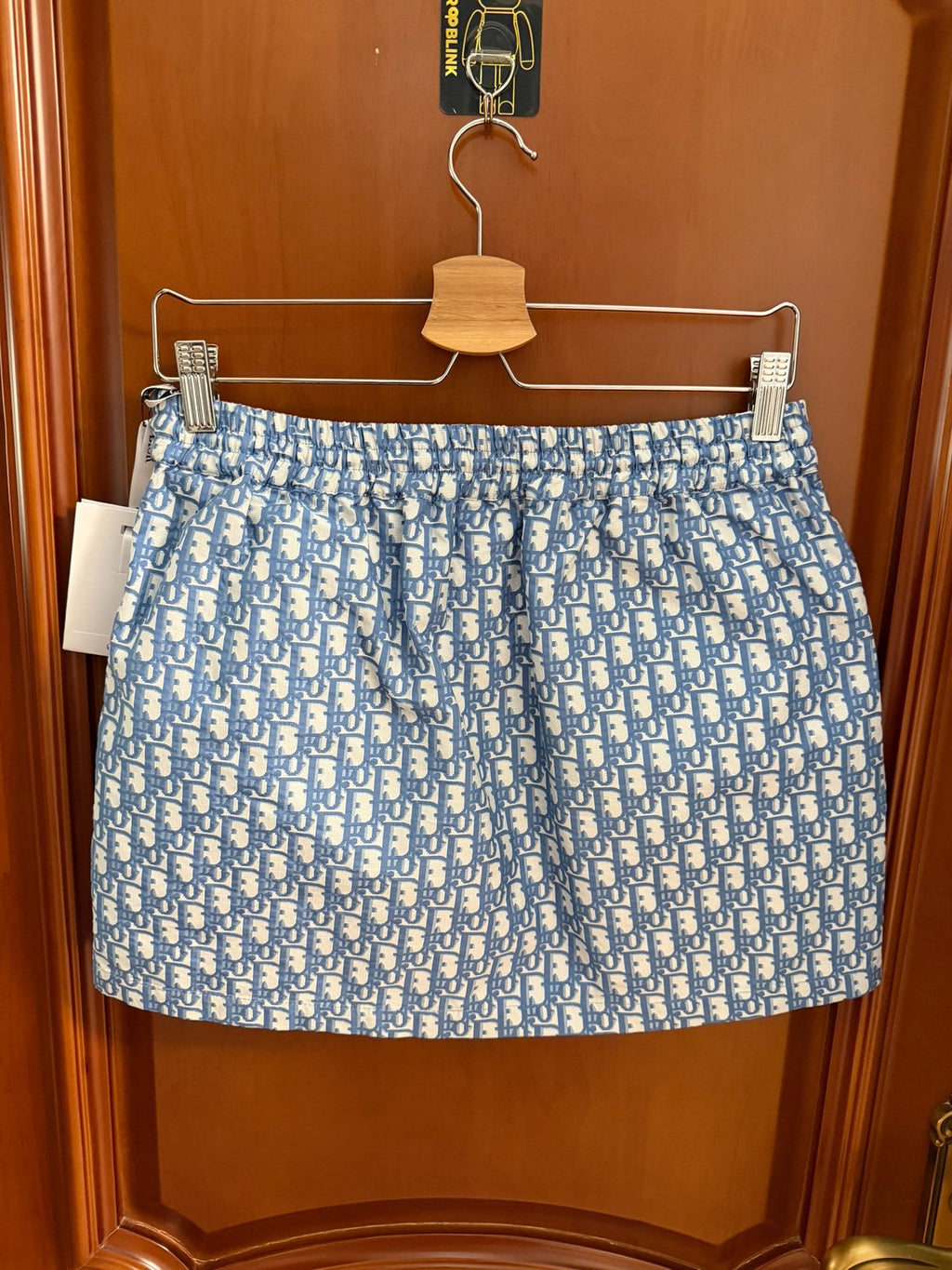 Dior Blue Logo-Print Skirt