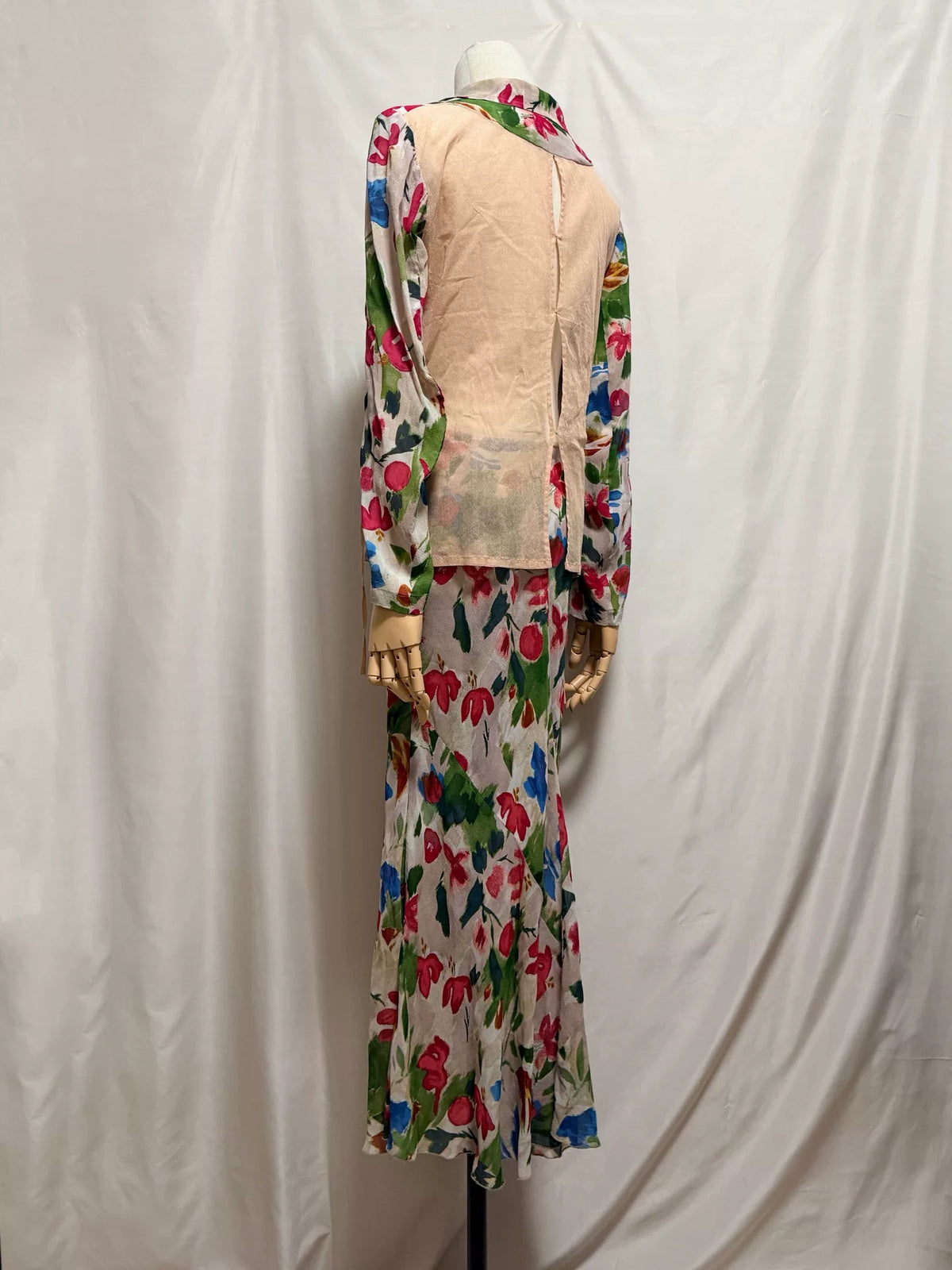 Dries Van Noten 2001 Spring/Summer graffiti print top and skirt set