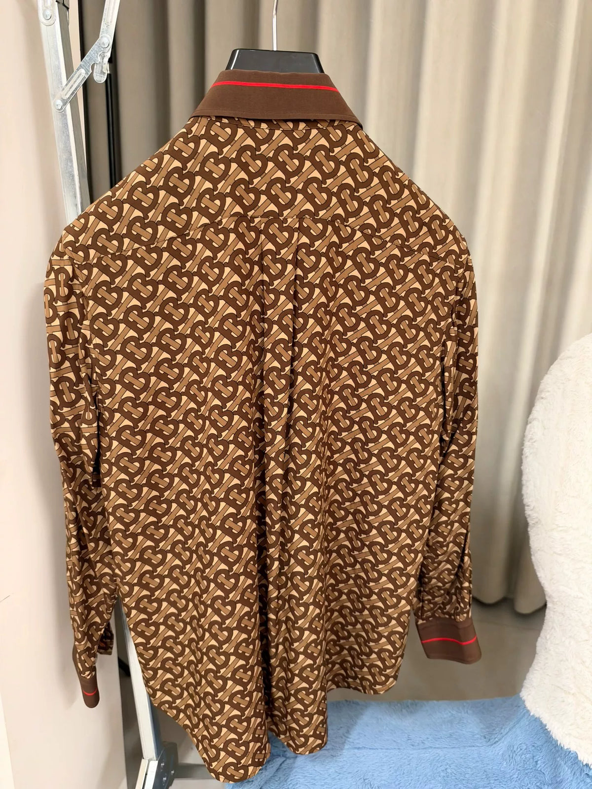 Burberry 2020 TB Full Print Silk Shirt