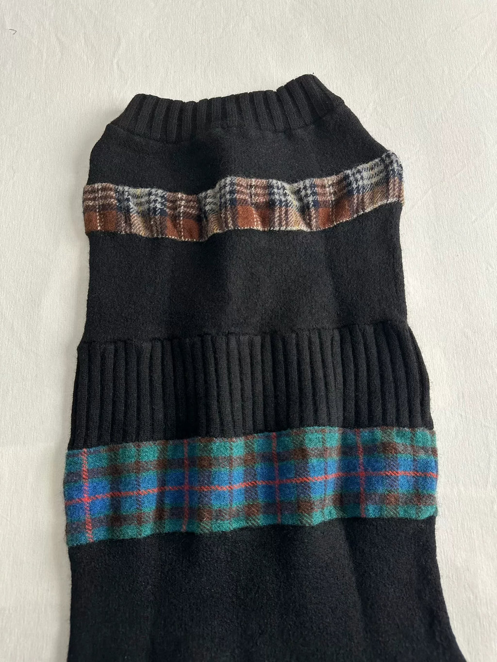 Comme Des Garcons 2000 Midi Plaid Wool Skirt