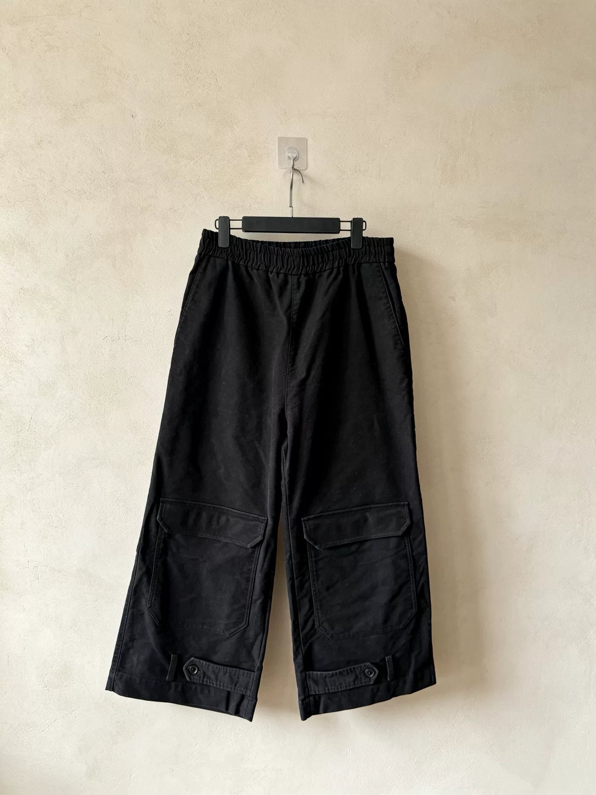 Yohji Yamamoto Ys Cuffed Pocket Wide-Leg Trousers