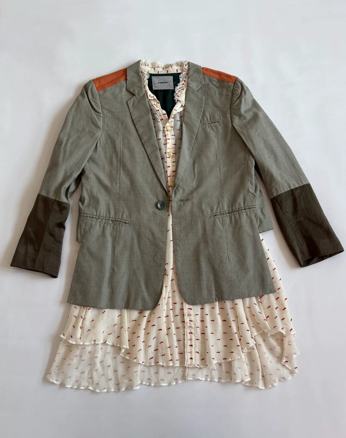 Undercover Deconstructed Patchwork Multi-Button Blazer