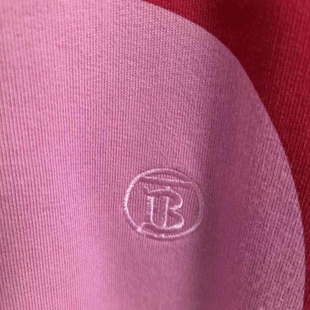 Burberry Pink Embroidered TB Round Logo Sweatshirt