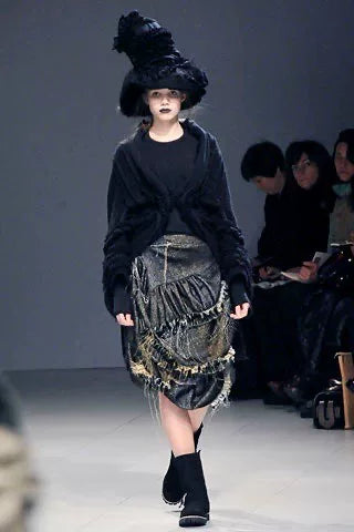 Comme Des Garcons 08AW Irregular Gold Thread Skirt - Devines