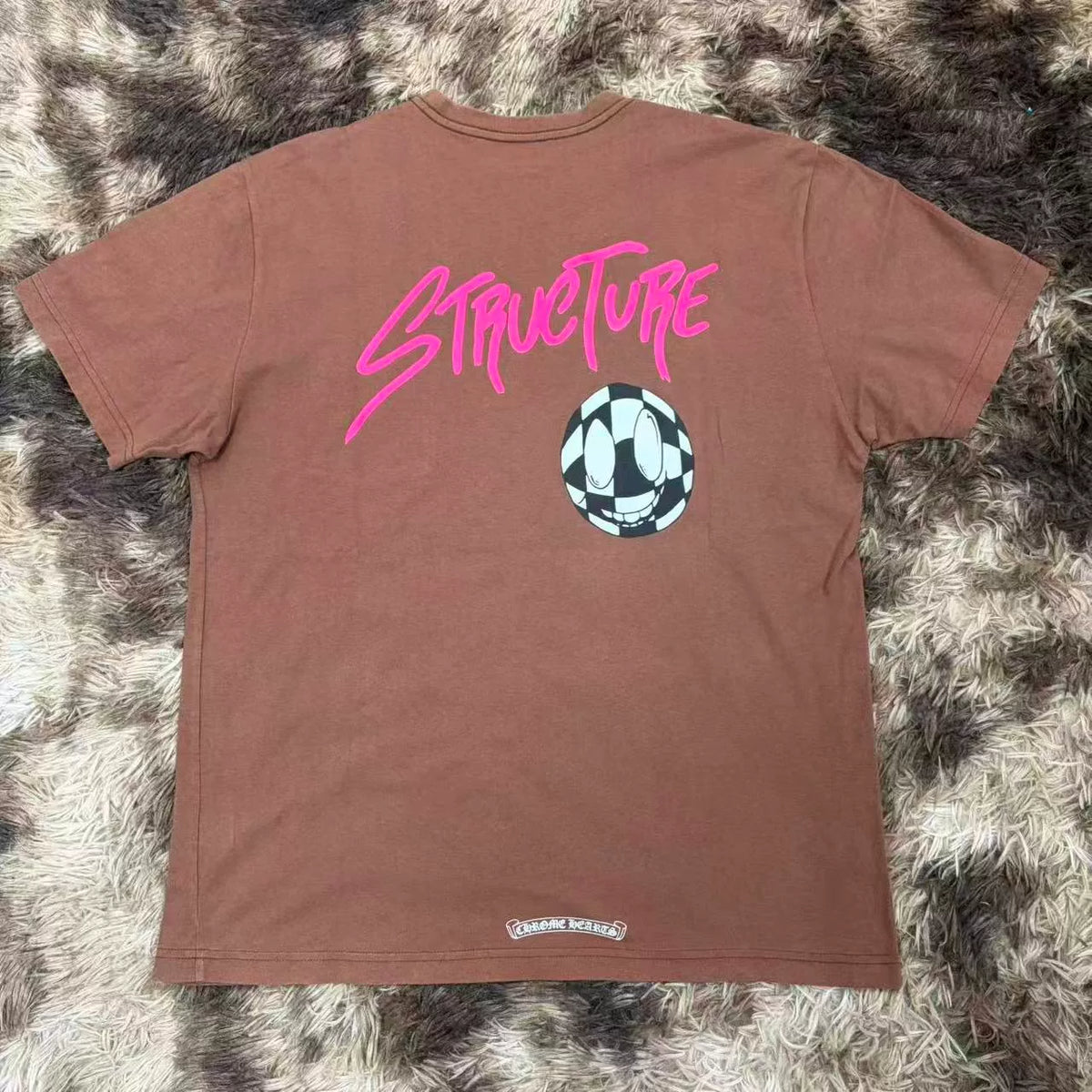 Chrome Hearts Matty Boy Football Graffiti Scroll Short Sleeve Top