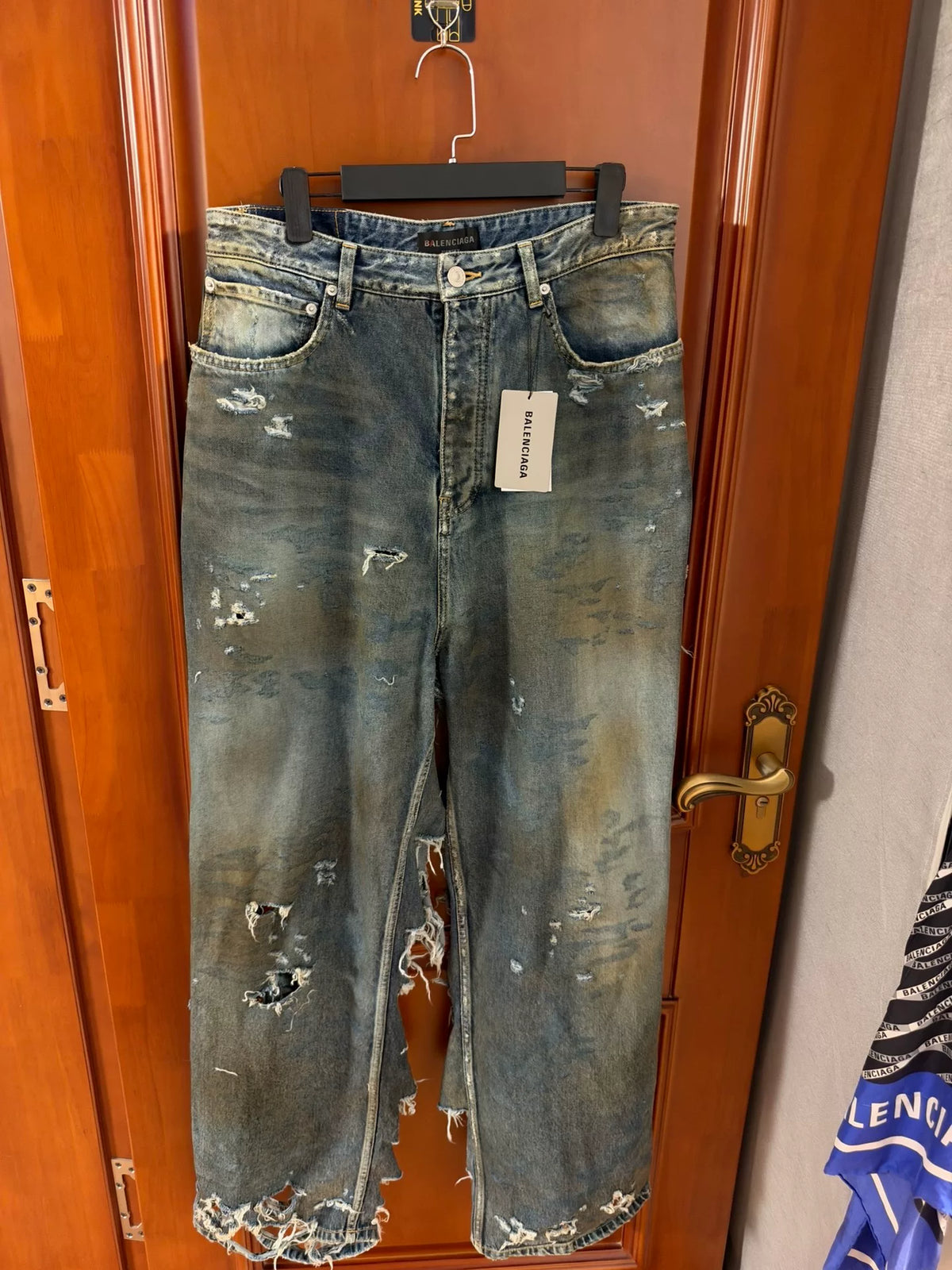Balenciaga Super Distressed Denim Jeans
