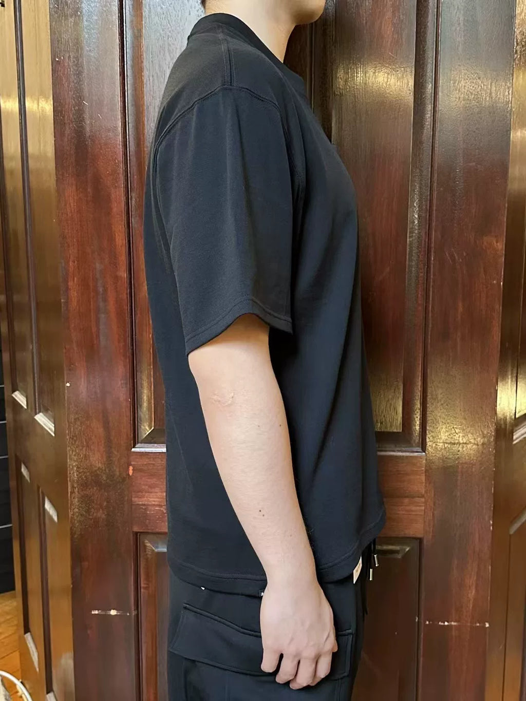 mastermind Japan SS25 Black Applause Boxy Fit Loopwheel Cotton T-Shirt