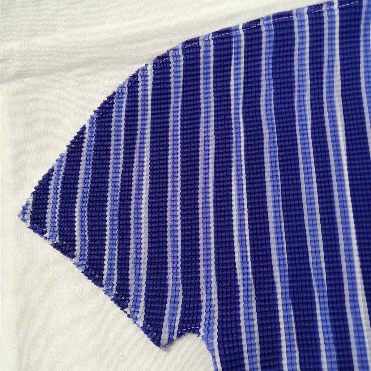 Issey Miyake Striped Pleated Short-Sleeve Top