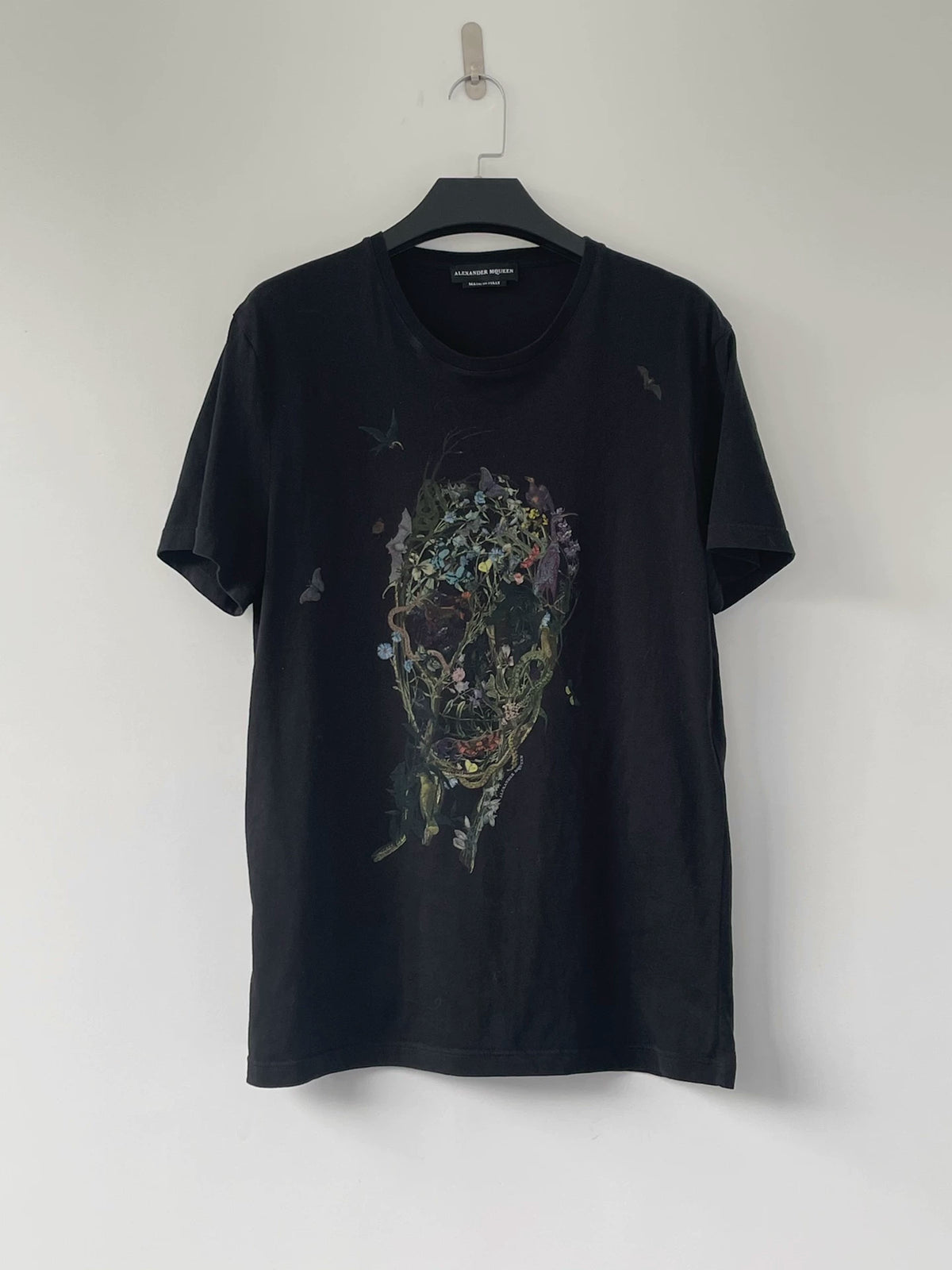 Alexnader McQueen｜SS2017 Skull and Flower Short Sleeve T-Shirt