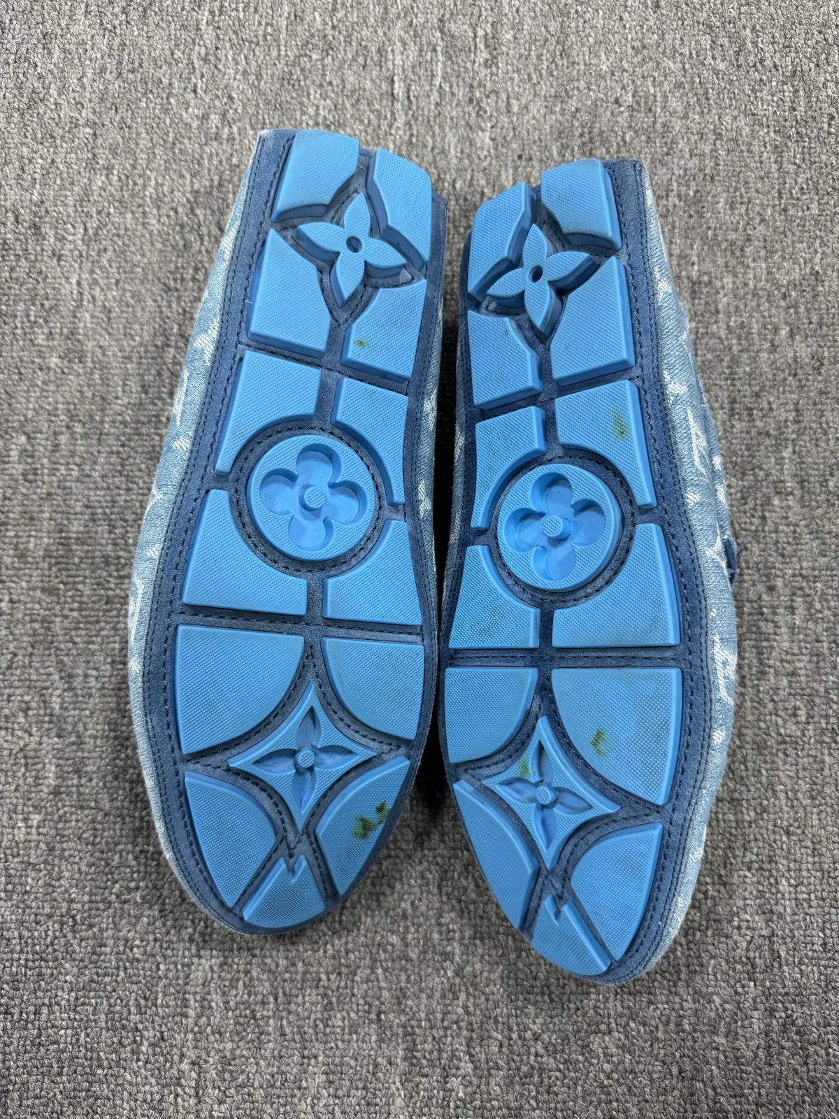 Louis Vuitton Denim Blue Leather Loafers