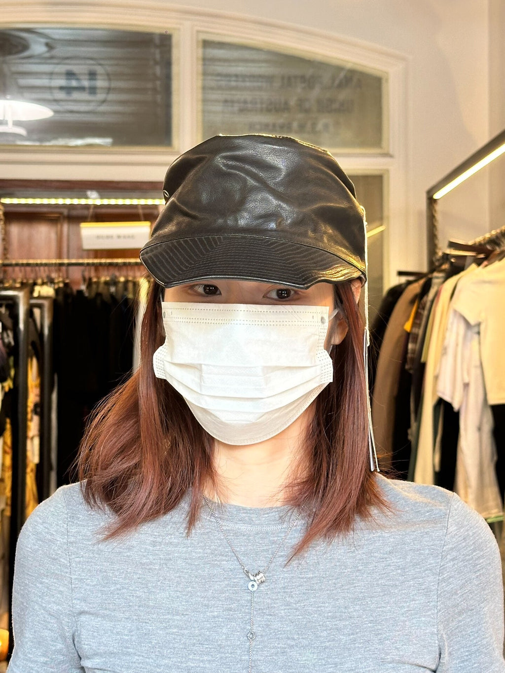 Guidi SS17 Black Kangaroo Leather Linen-Lined Cap