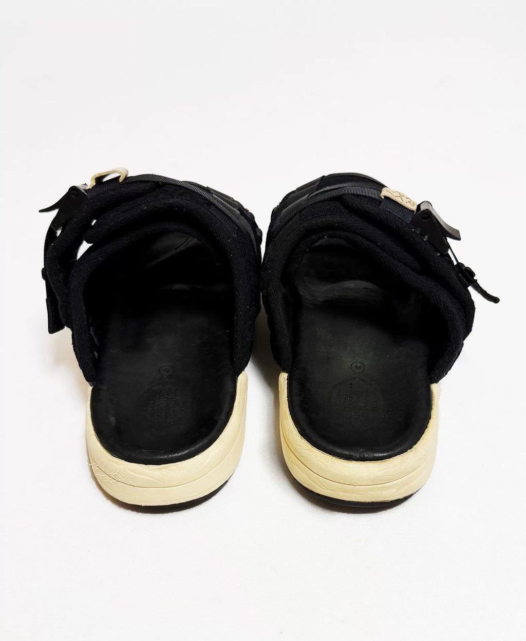 Visvim 19SS Spot Christo Knit Black Nylon Slides