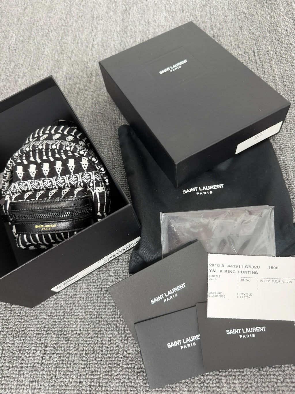 Saint Laurent 16fw Skull Black Backpack