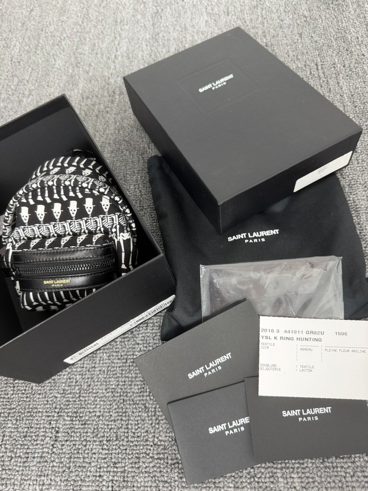 Saint Laurent 16fw Skull Black Backpack
