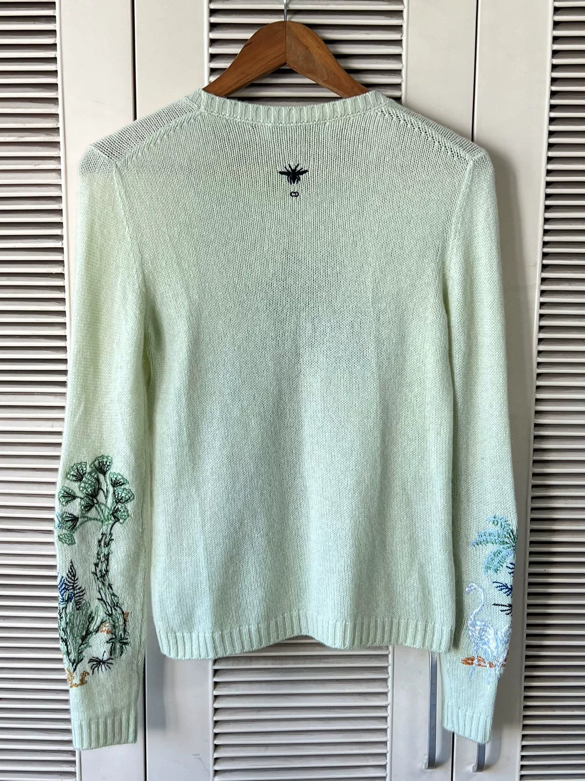 Dior palm embroidered cashmere sweater