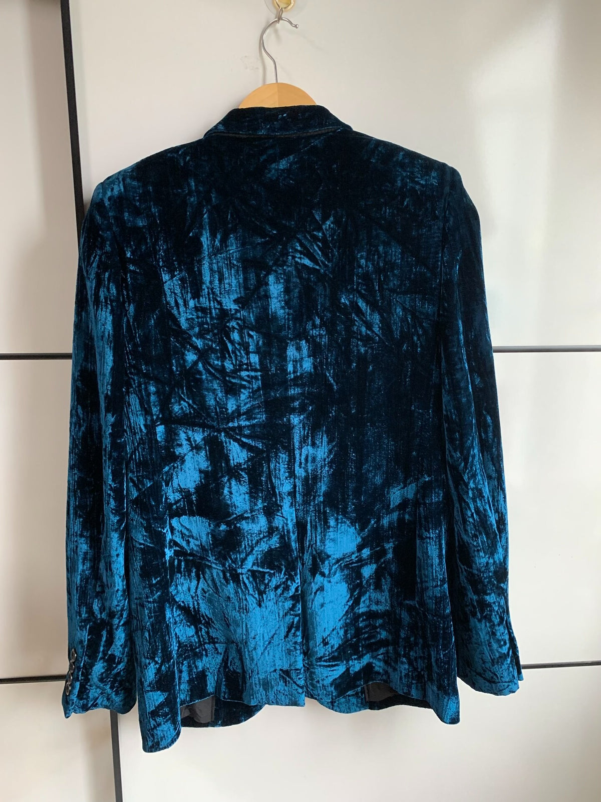 Saint Laurent Blue Velvet Blazer