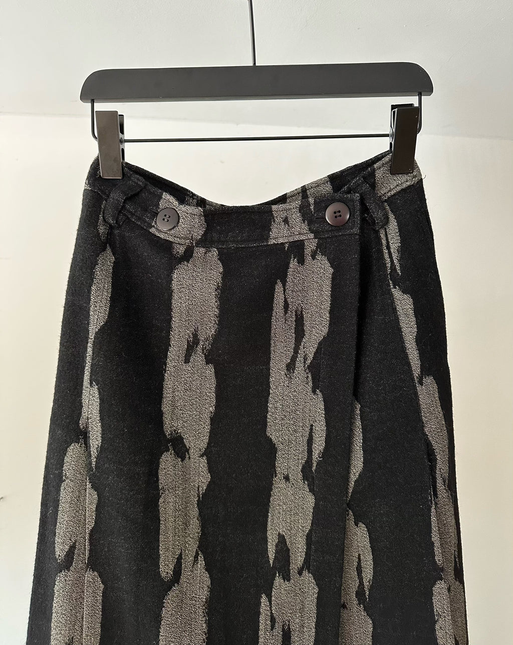 Issey Miyake Midi Wool Skirt