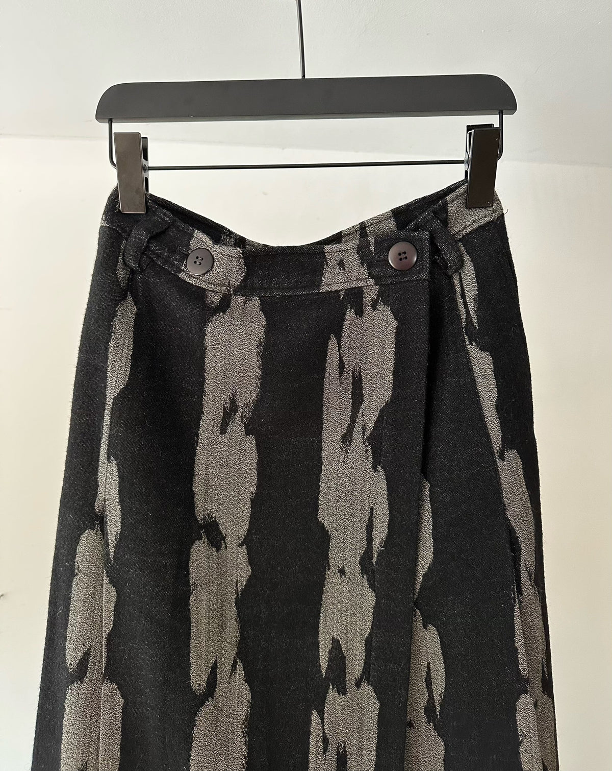 Issey Miyake Midi Wool Skirt