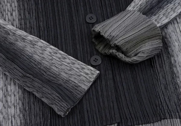 Issey Miyake Vintage Grey Gradient Pleated Top