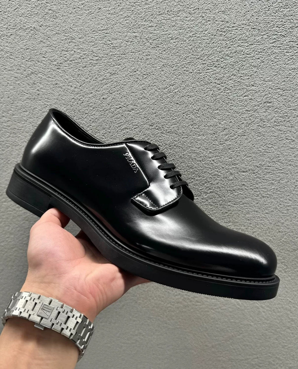 Prada men's leather shoes