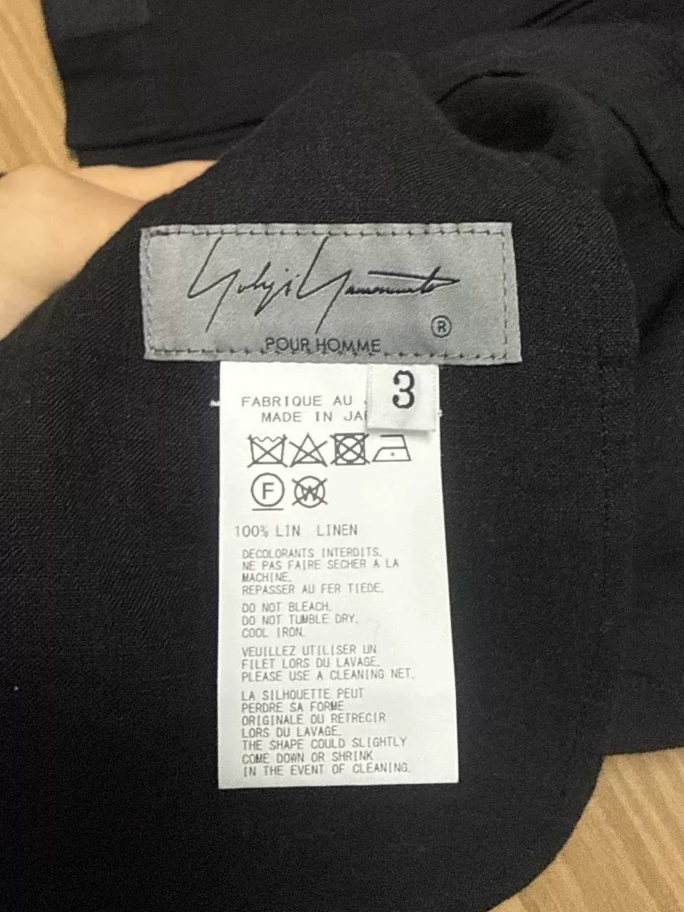 Yohji Yamamoto SS24 Linen Wrap Top