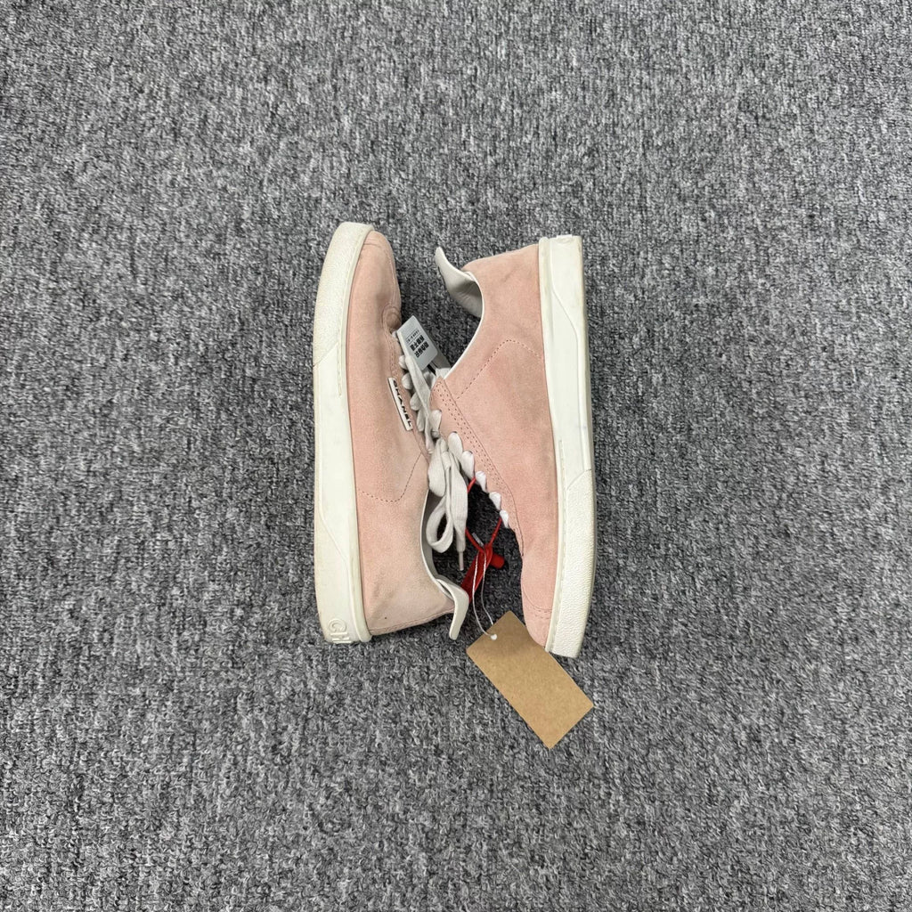 Chanel Double C pink suede casual shoes