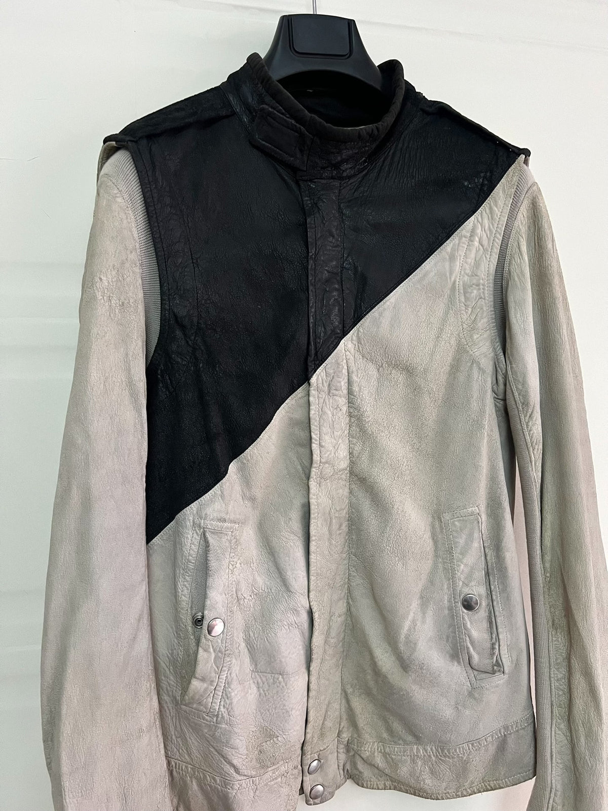Rick Owens racing leather jacket