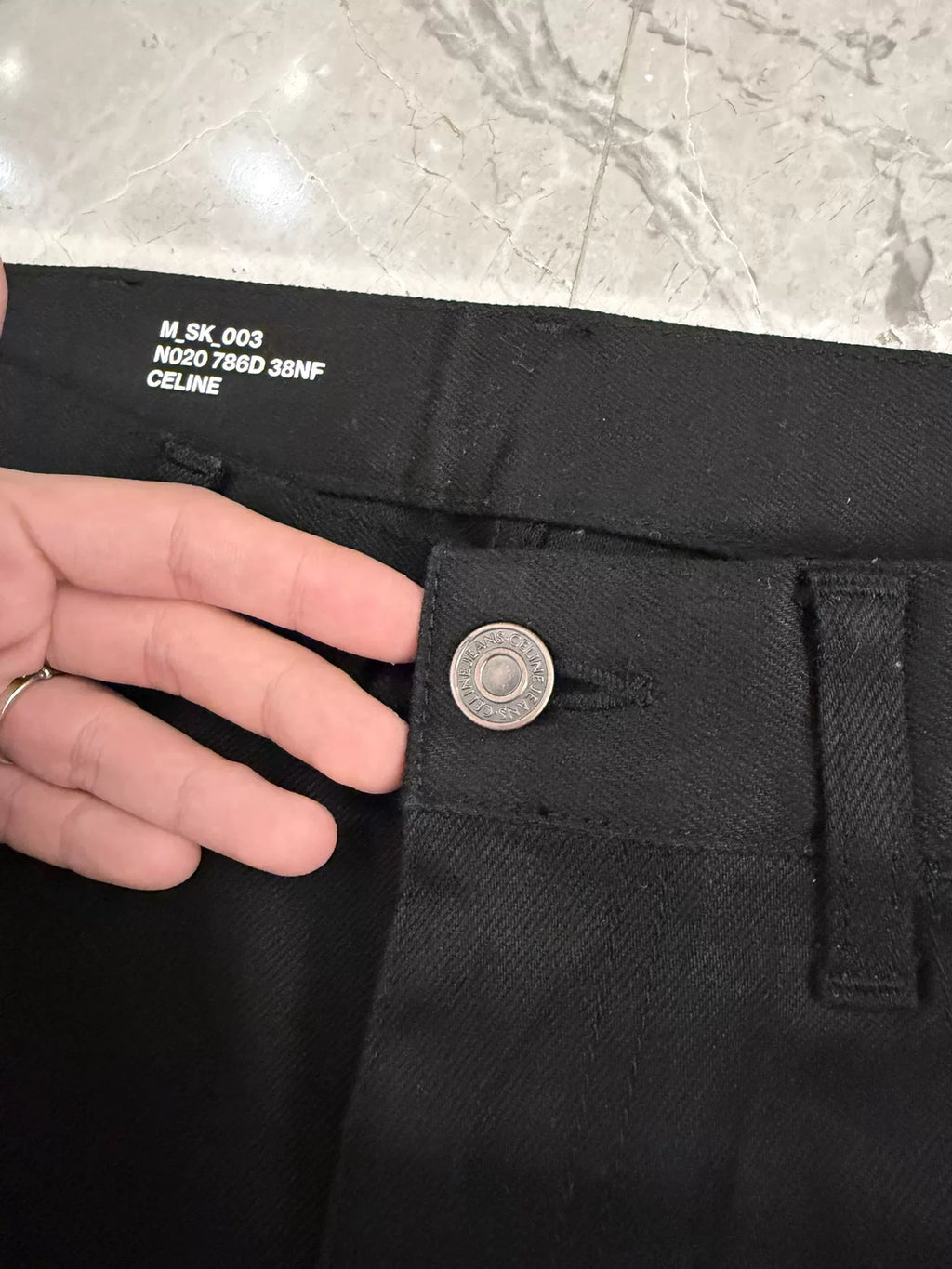 Celine 19SS SK003 Black Straight-Leg Denim Jeans