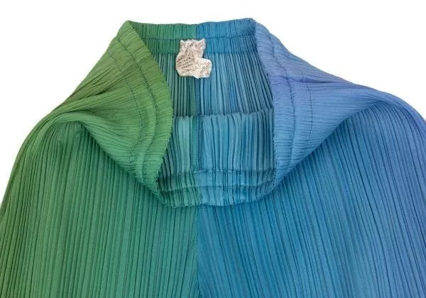 Issey Miyake Vintage Blue-Green Gradient Pleated Pants