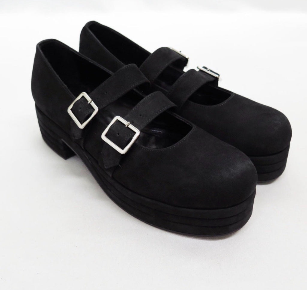 Comme Des Garçons 1990s Double-Buckle Chunky Mary Jane Heels