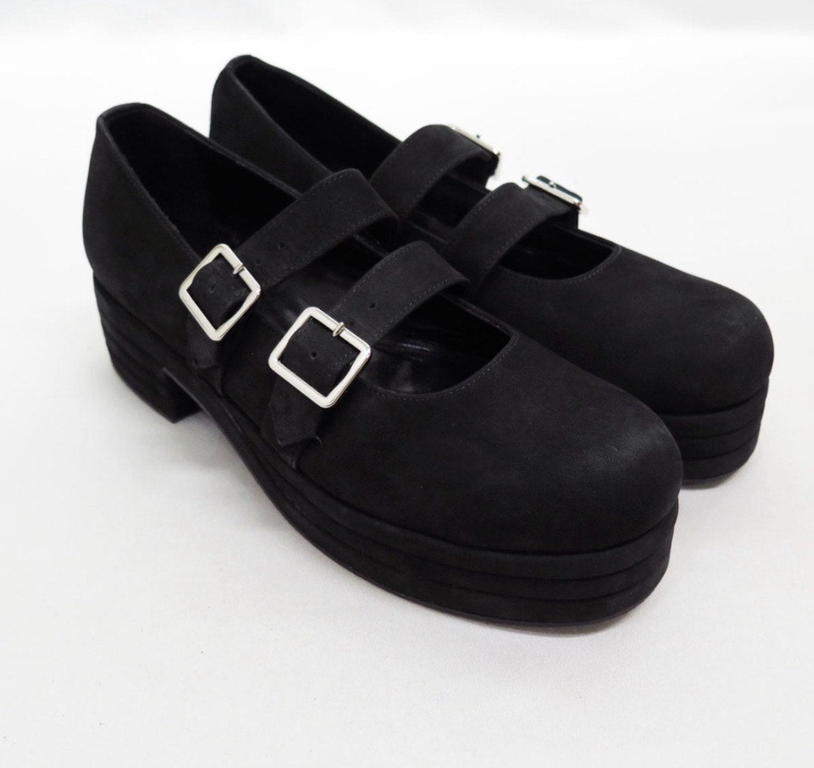 Comme Des Garçons 1990s Double-Buckle Chunky Mary Jane Heels