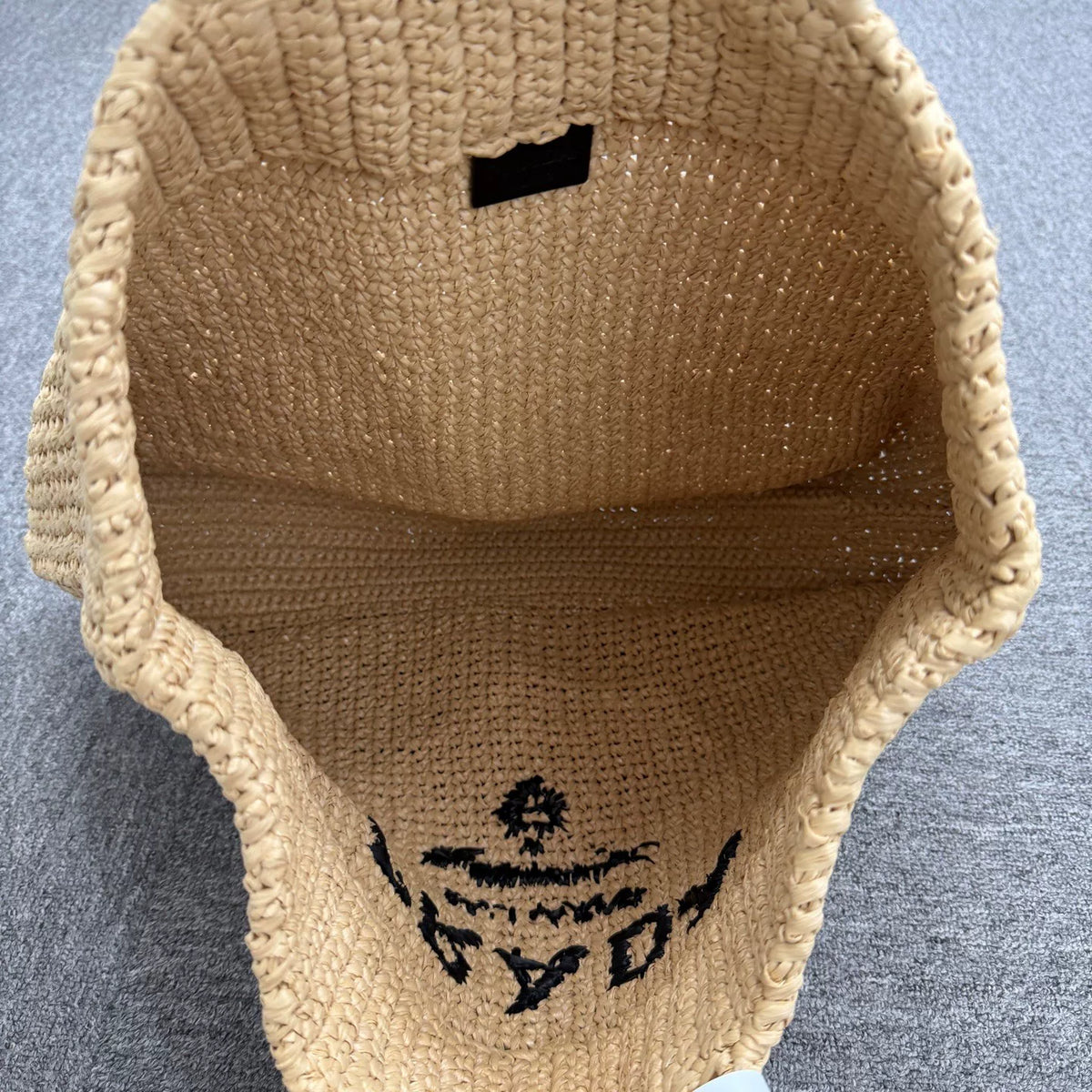 Prada Raffia Woven Shoulder Bag