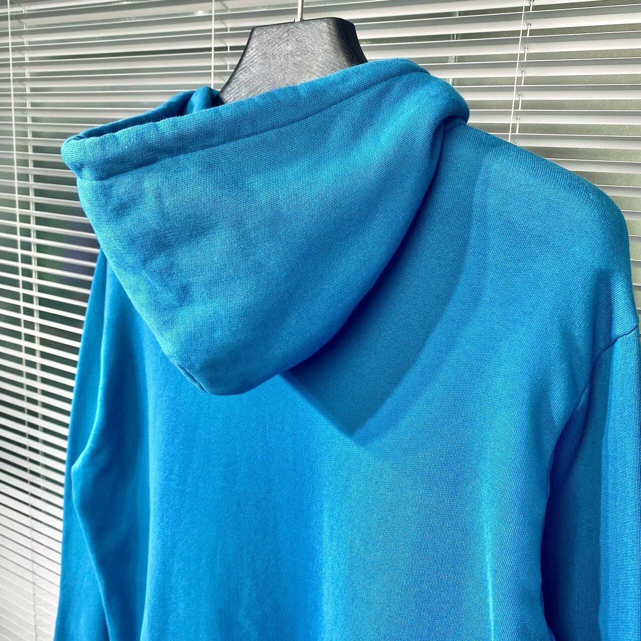 Louis Vuitton Hooded Embroidered Logo Blue Hoodie