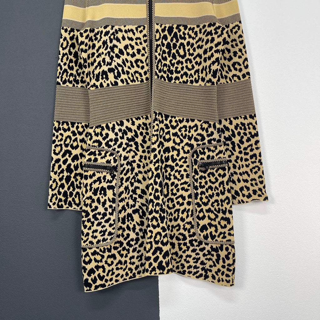 Dior Leopard Print Zipper Dress