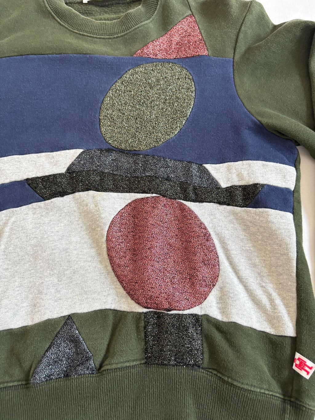 Walter Van Beirendonck Color-Block Panel Embroidered Sweatshirt