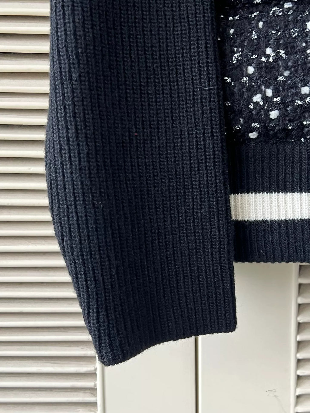Moncler Cardigan Knit-Panel Down Jacket