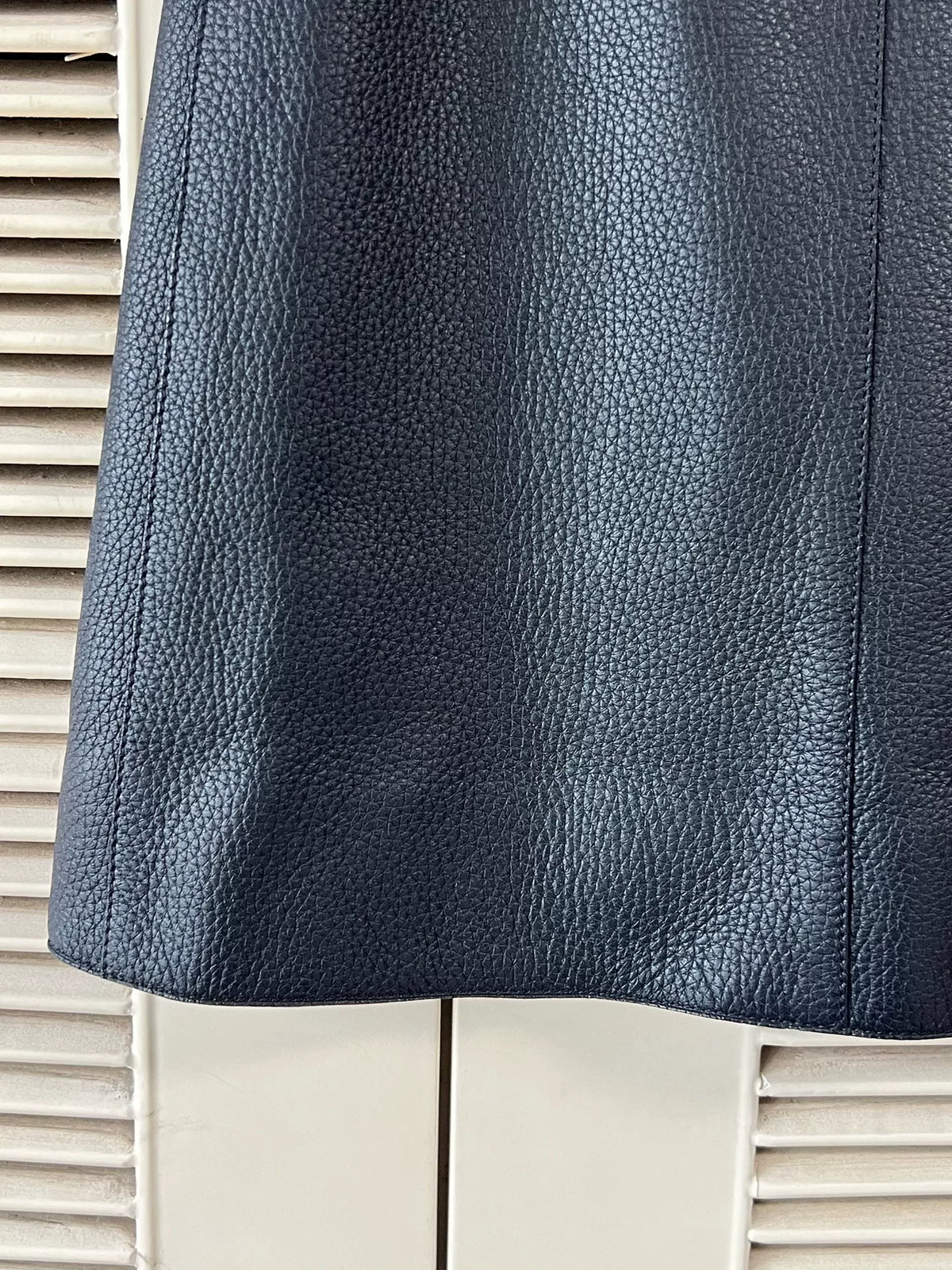 Hermes Herschel Black Leather Skirt