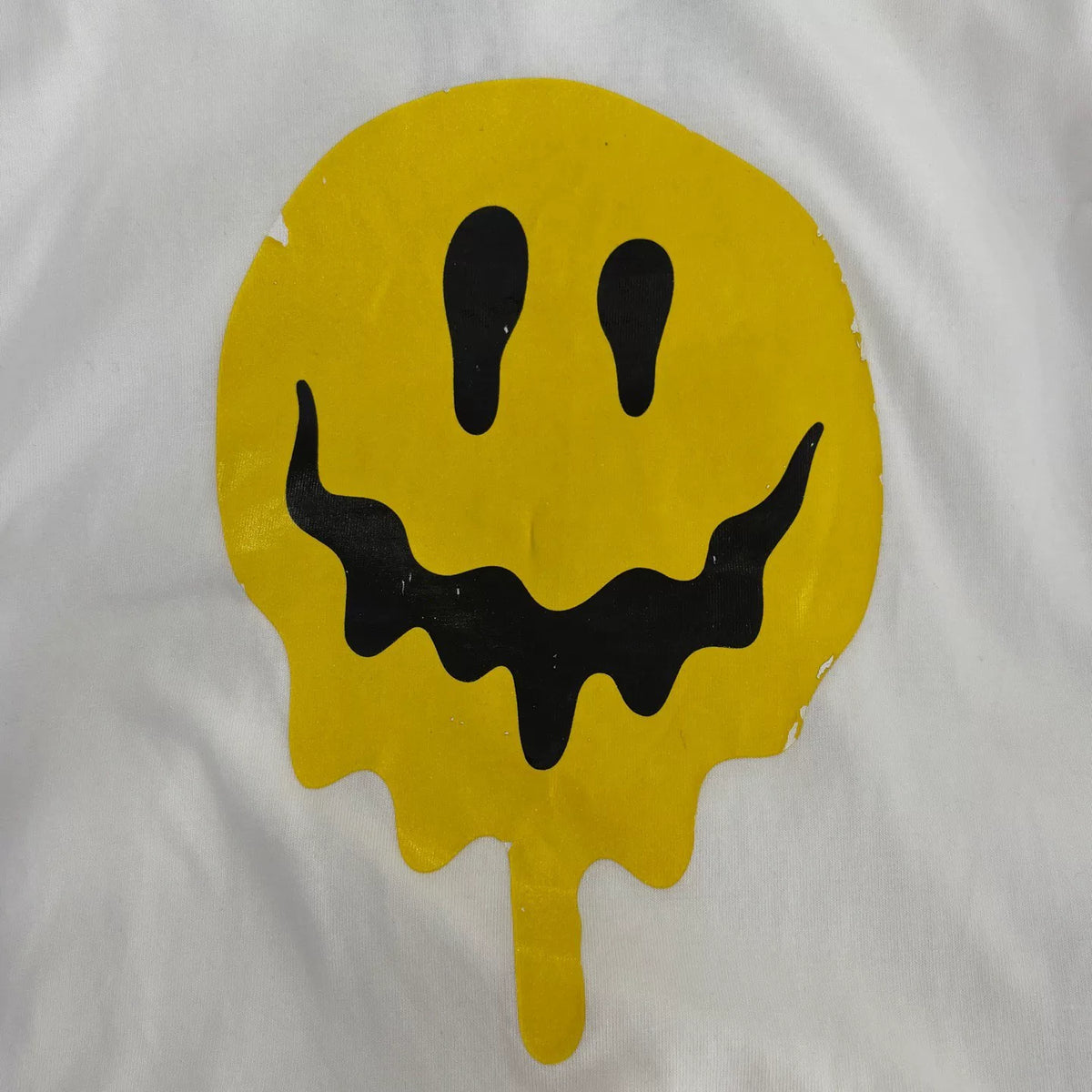 Balenciaga Dissolved Smile Scissors Embroidered Short Sleeve Top