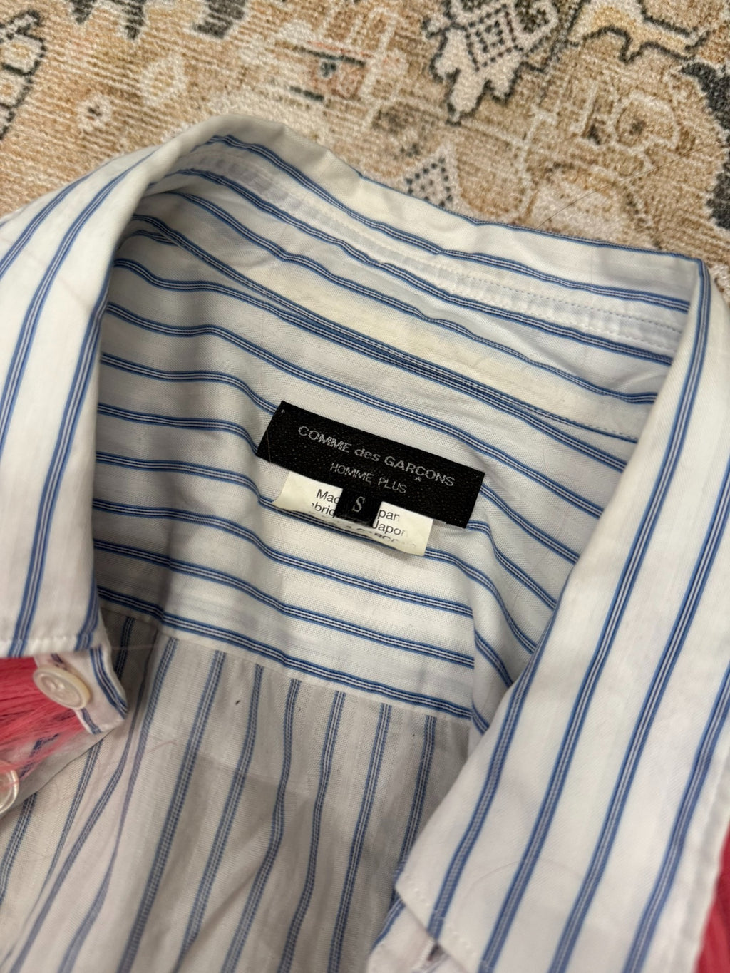 Comme des Garçons Homme Plus 20AW CDG Pink Hair Wig Shirt