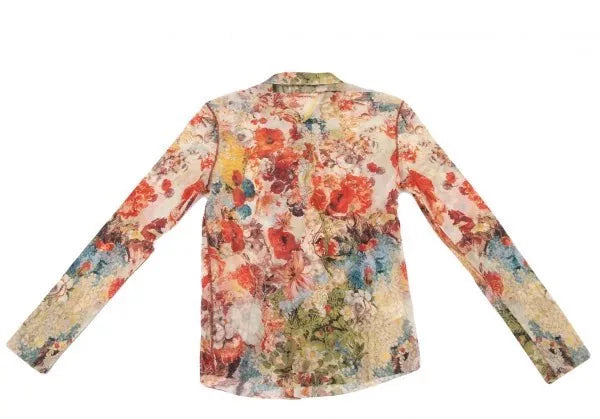 Jean Paul Gaultier Portrait Floral Mesh Shirt