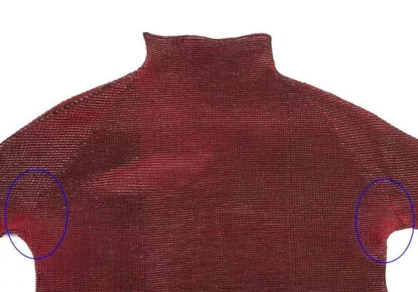 Issey Miyake Vintage Red Gold Foil Pleated Top