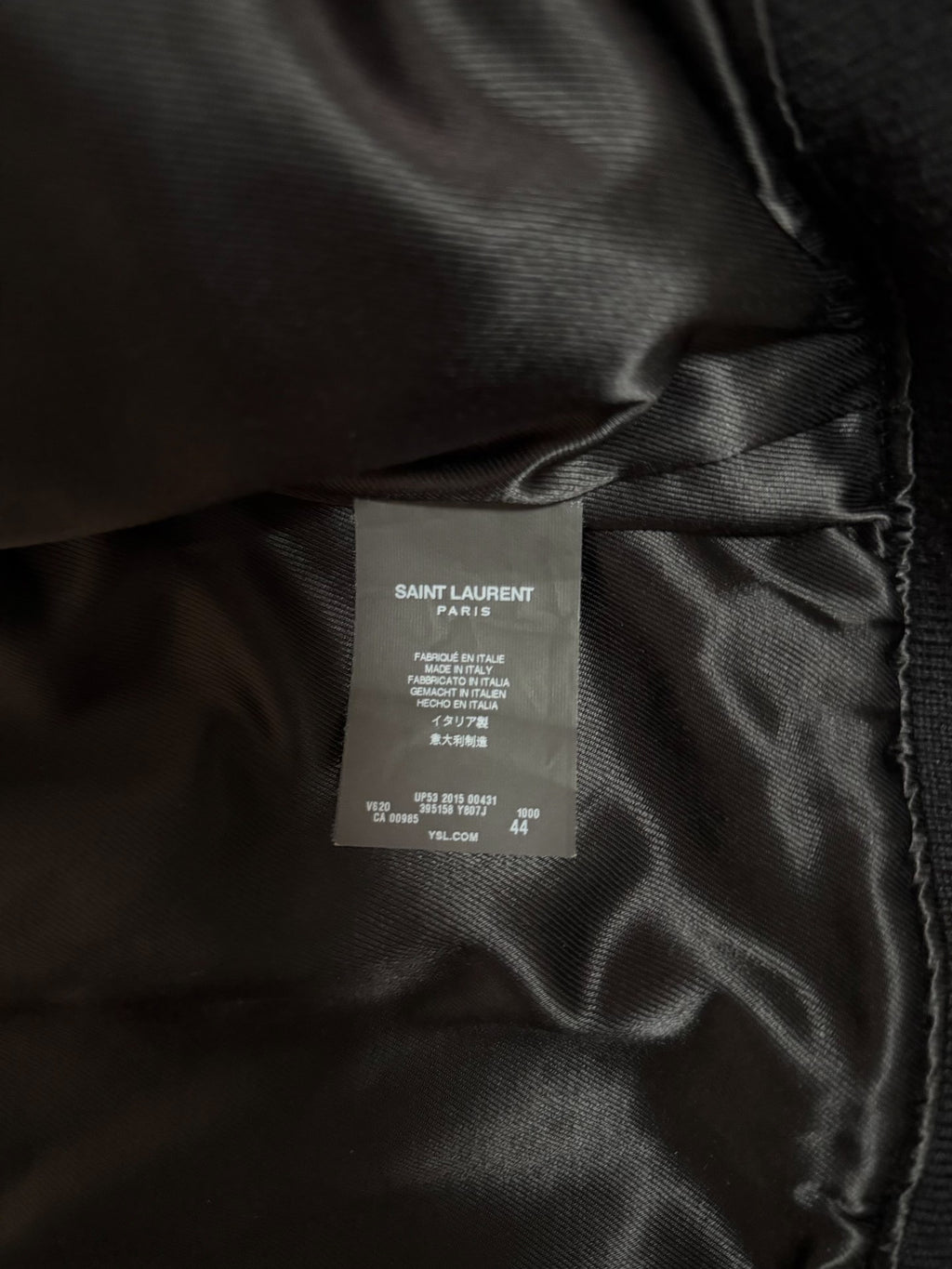 Saint Laurent 15FW Dark Leopard Print Padded Jacket