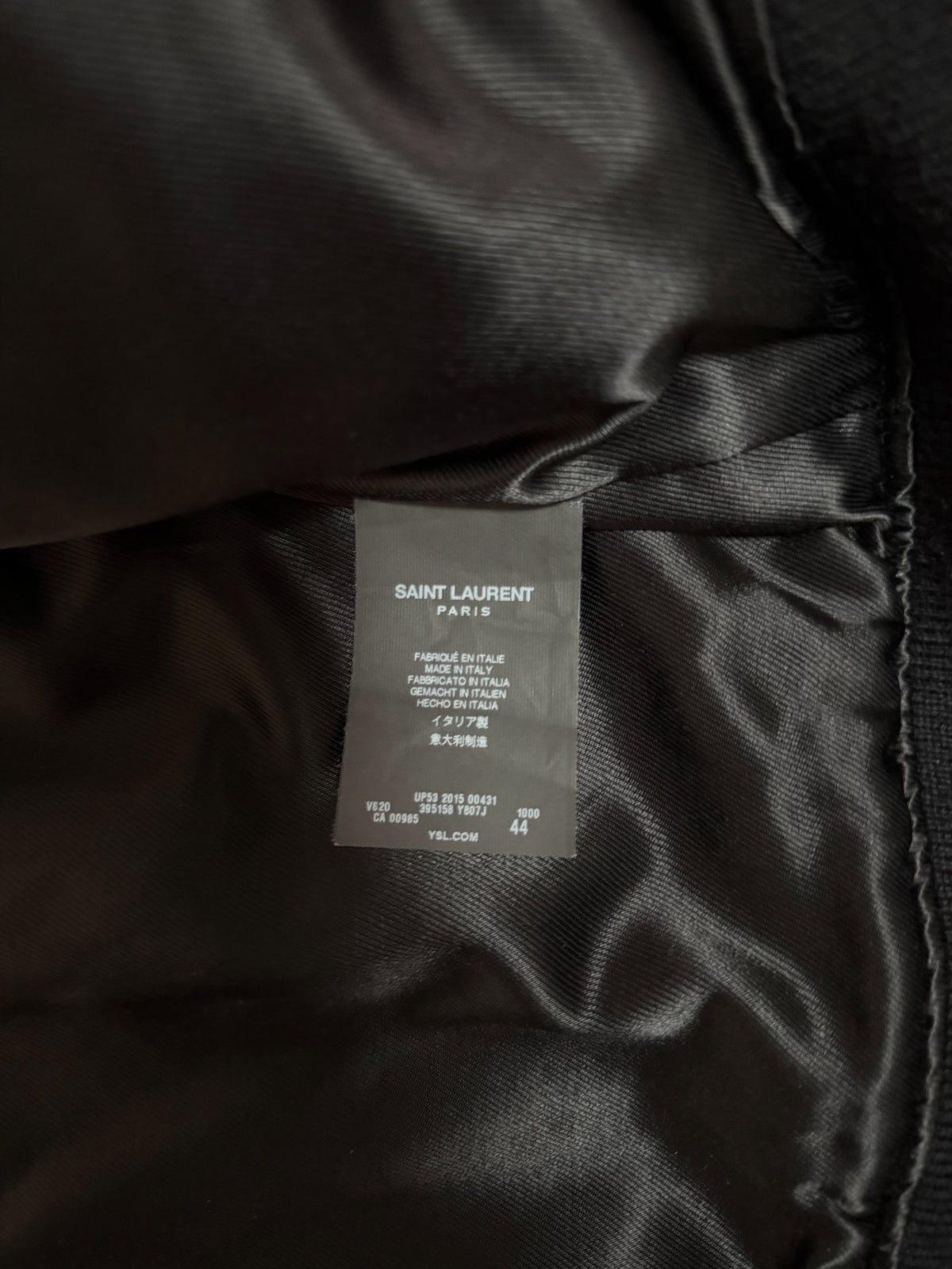 Saint Laurent 15FW Dark Leopard Print Padded Jacket