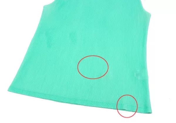 Issey Miyake Vintage Green Pleated Top