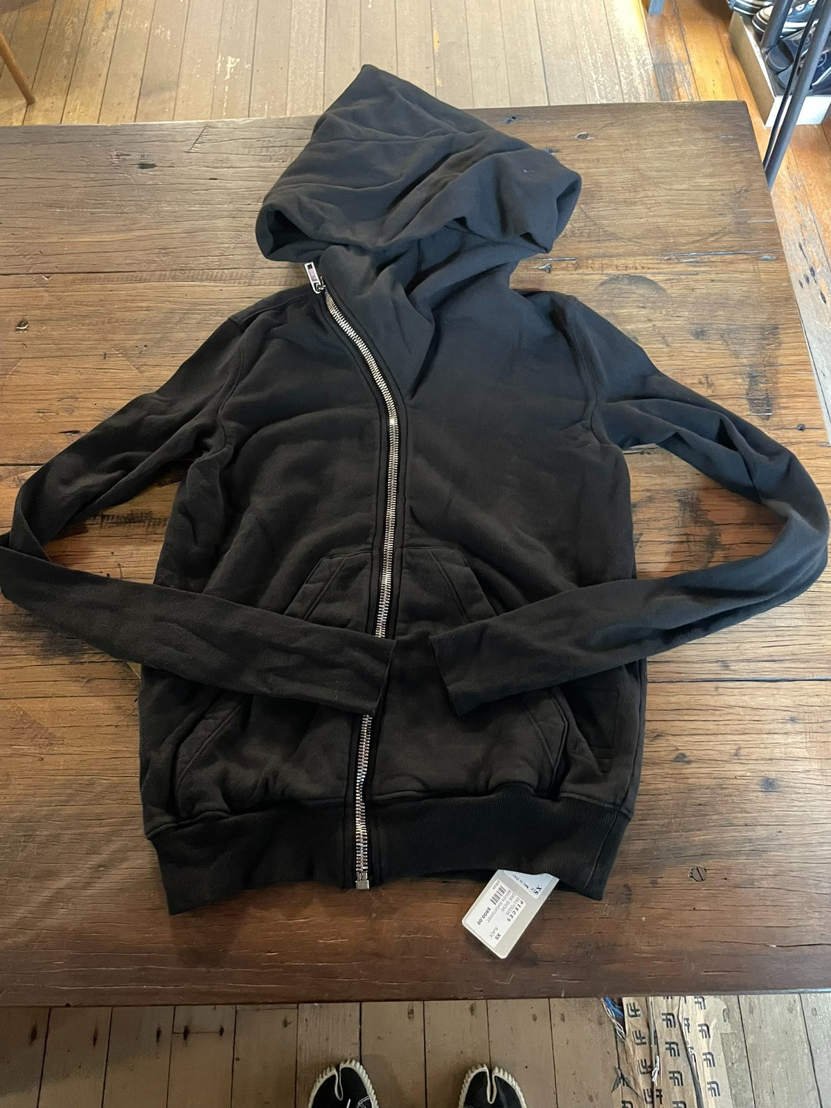 Rick Owens SS17 Black Mountain Wizard Hat Hooded Cotton Sweater